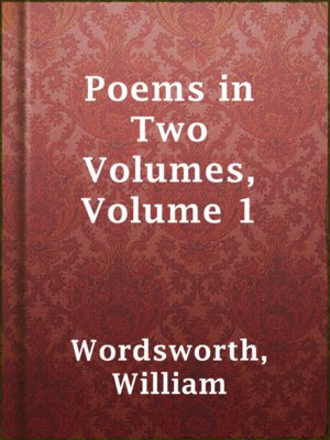 cover image of Poems in Two Volumes, Volume 1